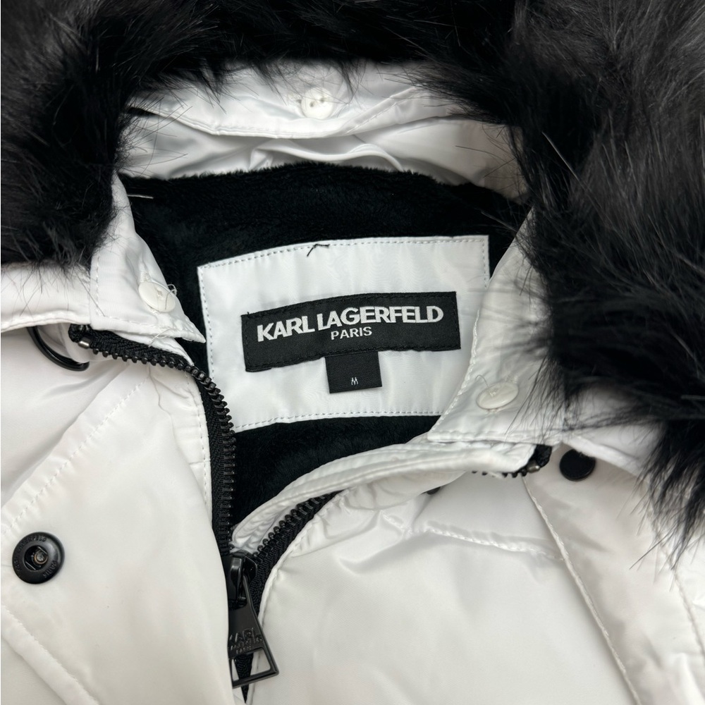 Karl Lagerfeld White Jacket with hoodie